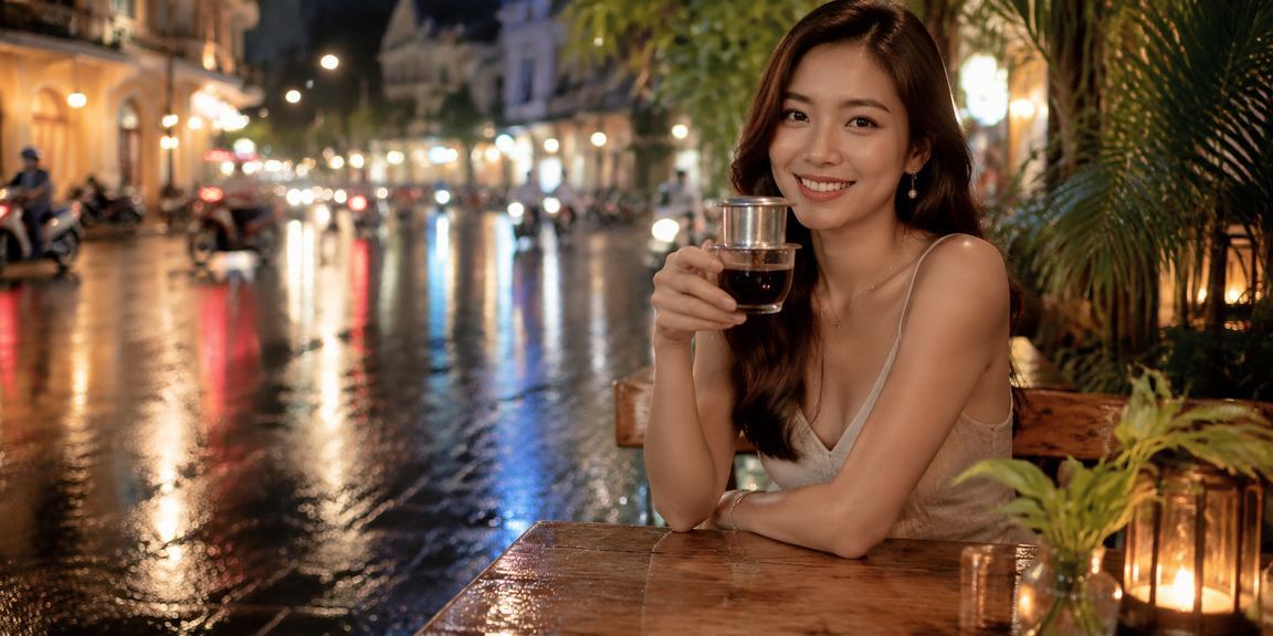 Không khí quay thưởng may mắn tại một quán cà phê Hồ Chí Minh